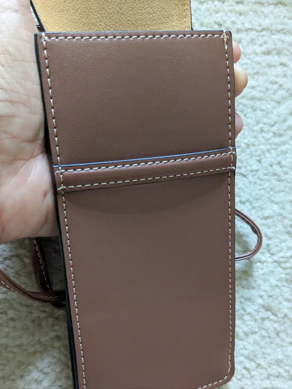 Celine Brown Leather Crossbody Phone Pouch - Picture 8 of 8